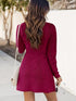Elegantes Gestricktes Mini-Winterkleid Damen – A-Linie mit Taschen